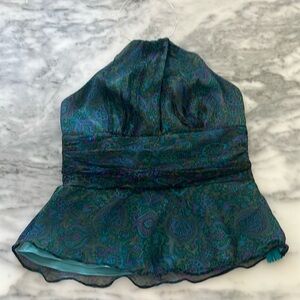 Vintage Laundry by Shelli Segal Silk Top Size Small